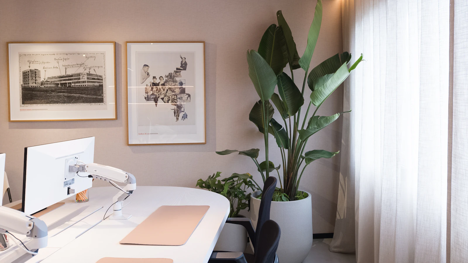 Espacio corporativo transformado por Remueble, con madera y plantas